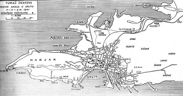 Shematski prikaz akcija koje su aktivisti NOP-a izveli od 11. rujna do 9. listopada