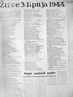 Popis poginulih u bombardiranju Splita 3. lipnja 1944.