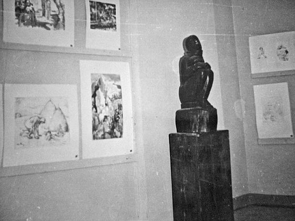 Dio eksponata na prvoj poslijeratnoj izložbi likovnih umjetnika